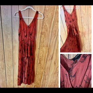 Floral Print Overlay Romper